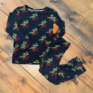 Bamboo Skiing Dinosaur Pajamas 4T