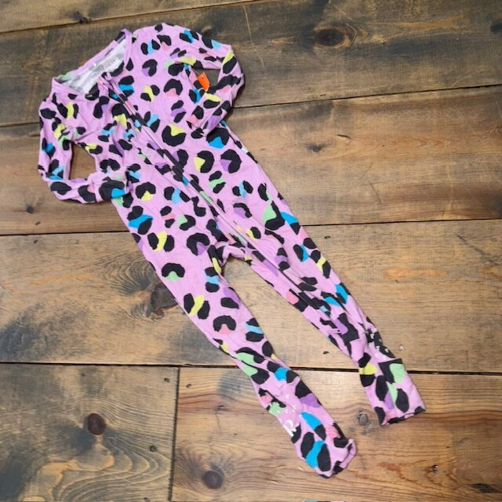 Sasha Leopard Bamboo Convertible Romper 12/18M