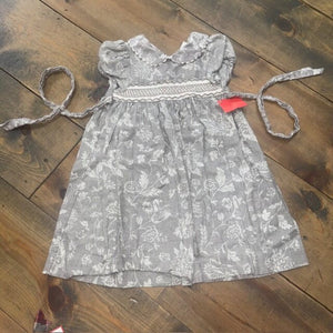 Floral Collared Smocked Dress 2T