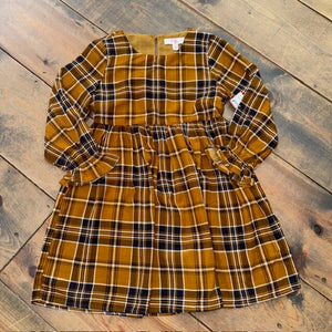 Long Sleeve Plaid Dress 6x