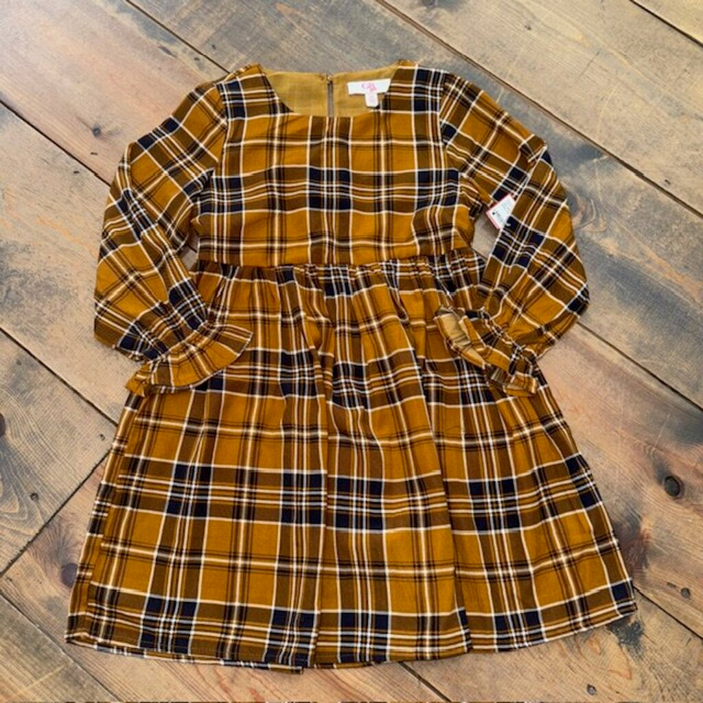 Long Sleeve Plaid Dress 6x
