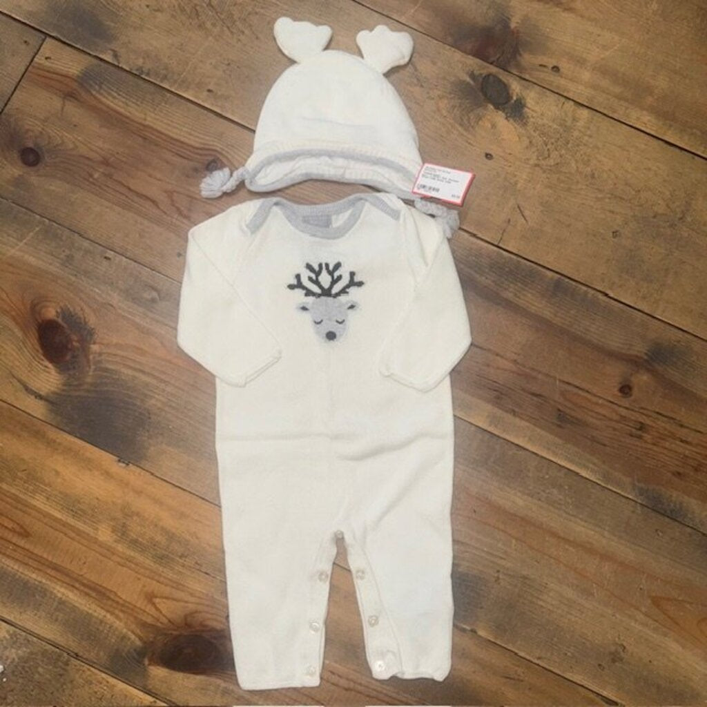 Deer Sweater Romper 3/6M