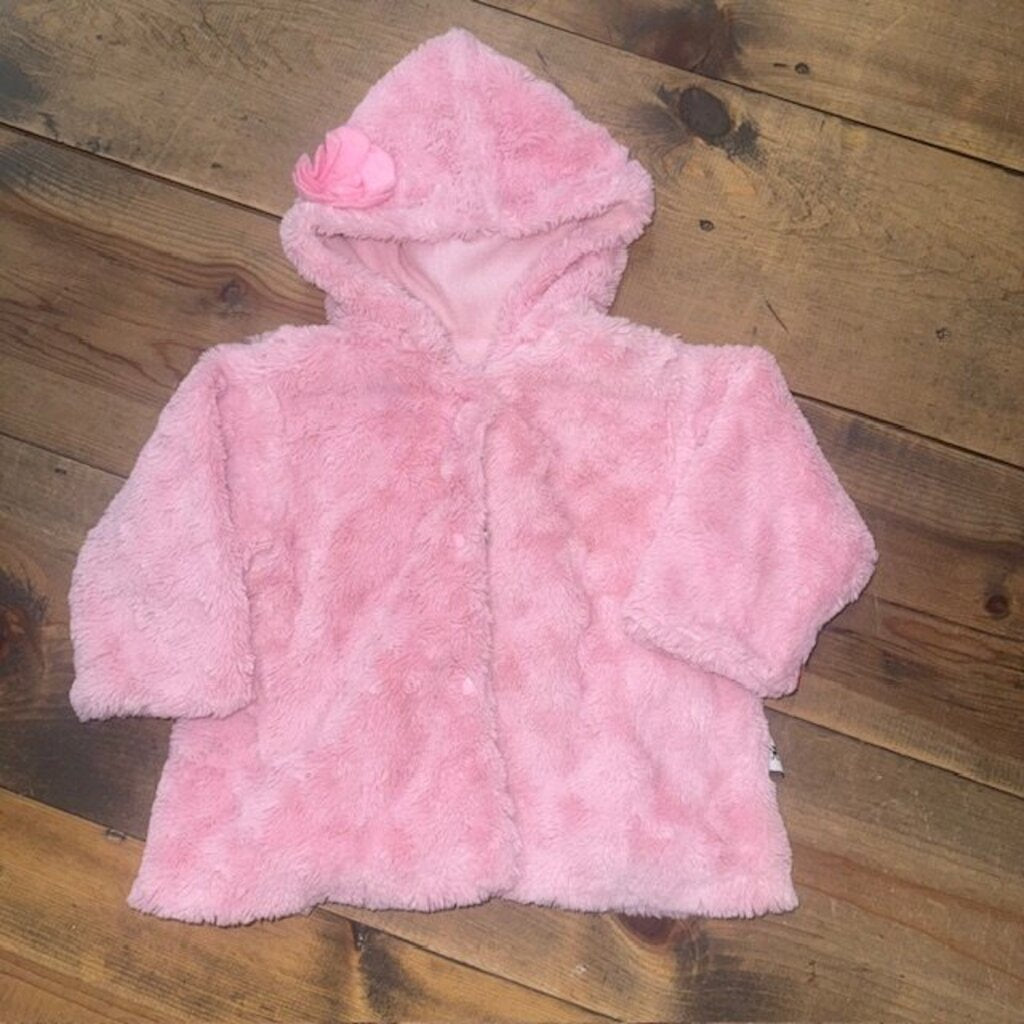 fleece lined hooded coat 3/6m