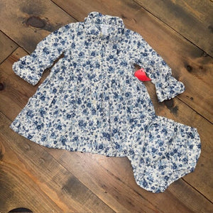Floral ruffle dress with diaper cover 9M