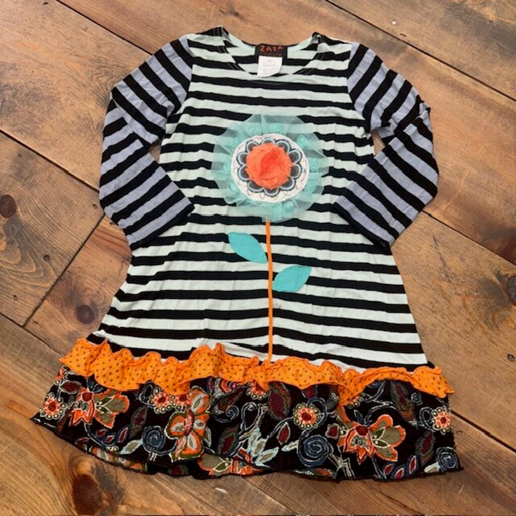 Floral striped dress 3T