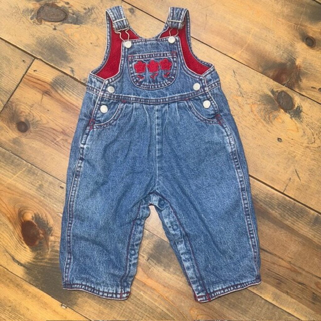VINTAGE Fleece Lined Overalls 6/9M