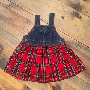 Christmas Overall Jumper Dress 9M