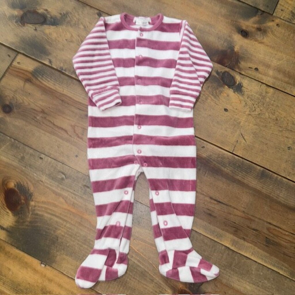 stripe footie 9M