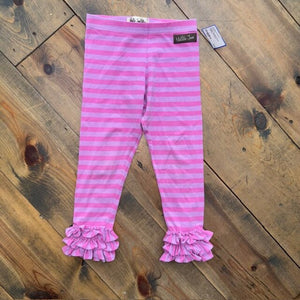 Stripe Ruffle Leggings 4T