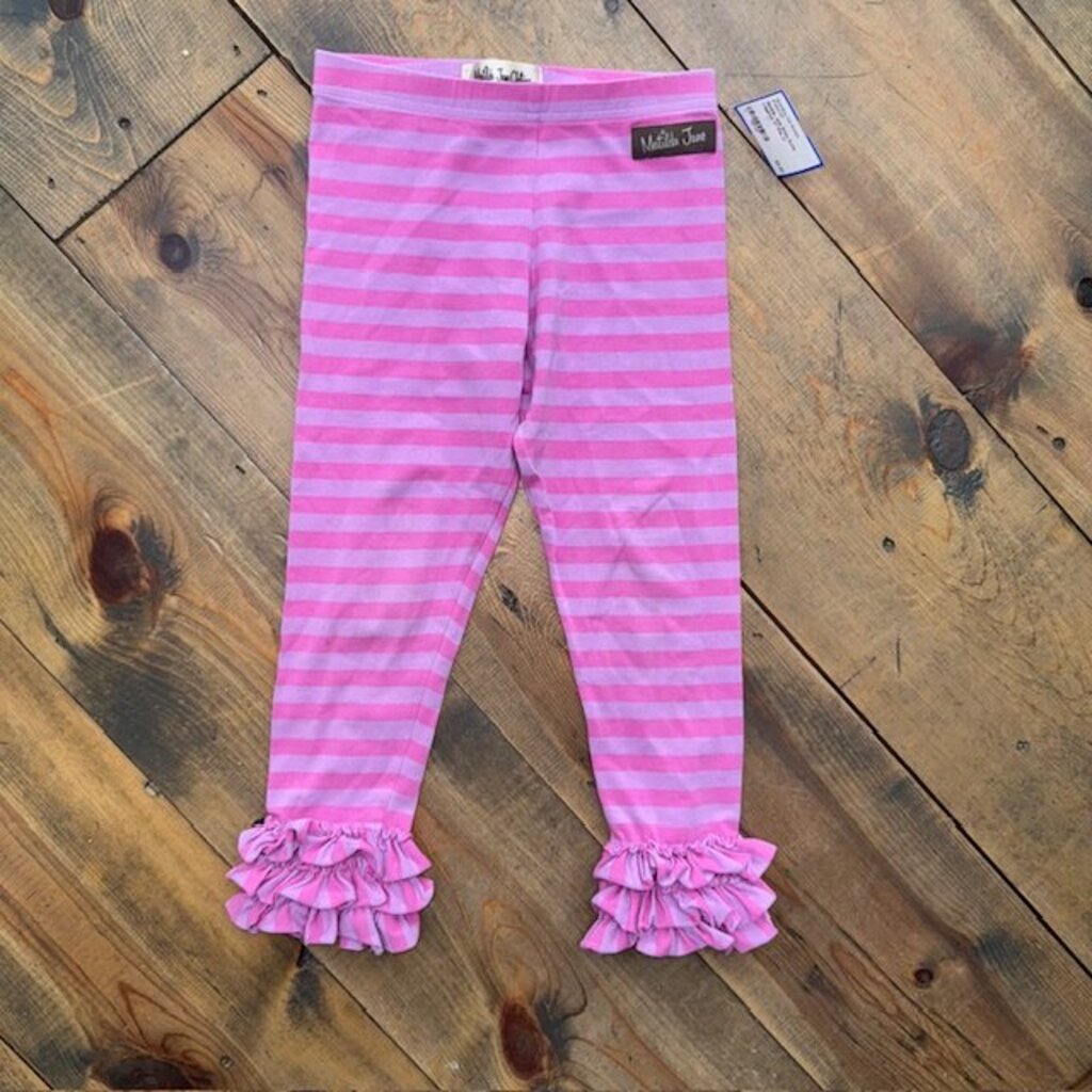 Stripe Ruffle Leggings 4T