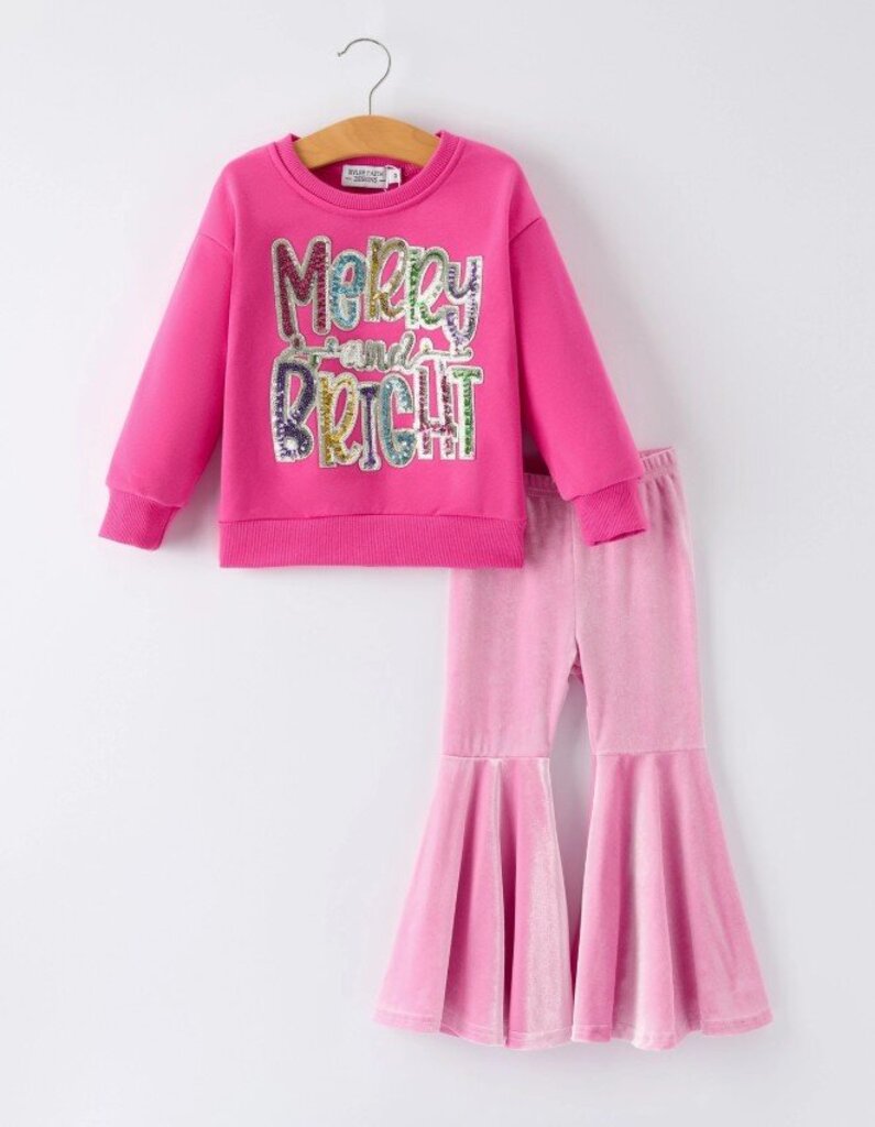 Christmas Merry & Bright Pink Outfit