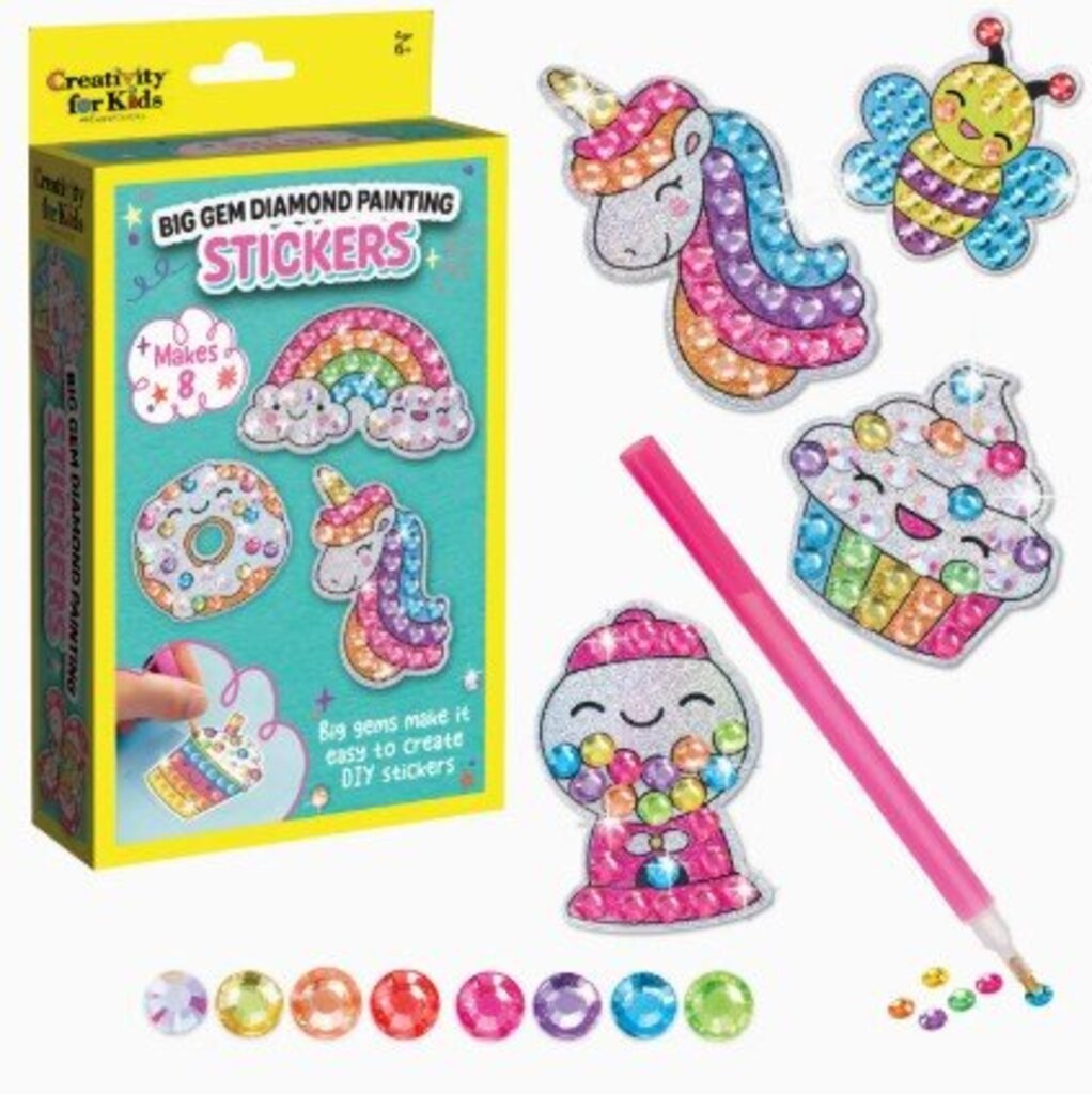 Big Gem Diamond Painting Stickers Mini Kit - Diy For Kids