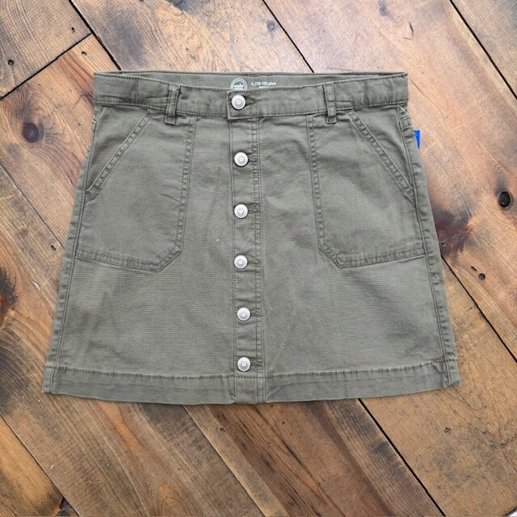 Button Front Denim Skirt 10/12 PLUS