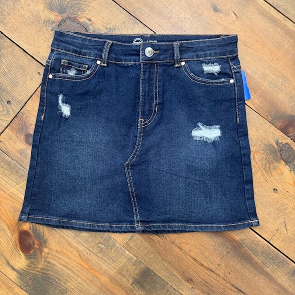 Distressed Denim Skirt 10/12 PLUS
