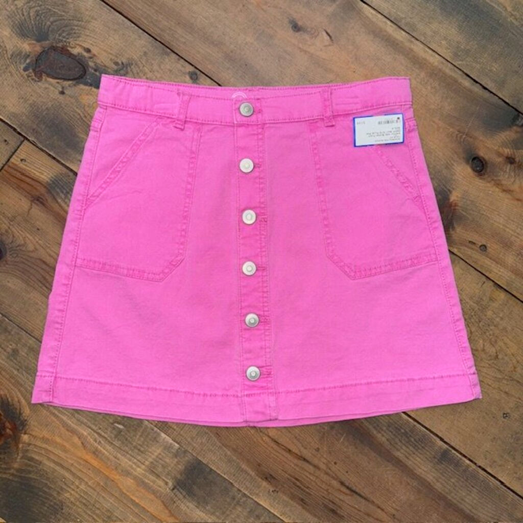 Button Front Denim Skirt 10/12 PLUS