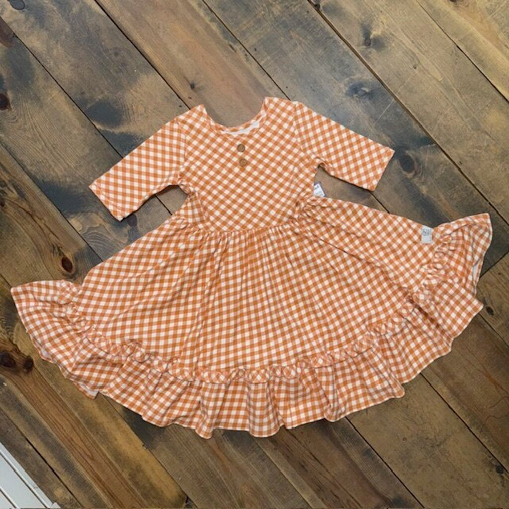 Plaid Ruffle Twirl Dress 8/10