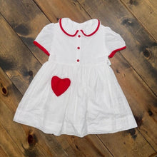 Load image into Gallery viewer, Swiss Dot Collared Heart Dress 7/8
