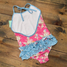Load image into Gallery viewer, Floral Halter One Piece Swimsuit 5T
