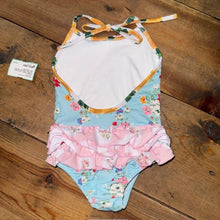 Load image into Gallery viewer, Floral Halter One Piece Swimsuit 18M
