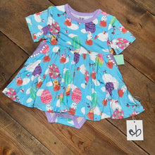 Load image into Gallery viewer, NEW!! Easter Bunny Bamboo Twirl Bodysuit Dress 2T
