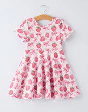 Load image into Gallery viewer, Summer Strawberry Bow Dress
