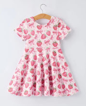 Load image into Gallery viewer, Summer Strawberry Bow Dress
