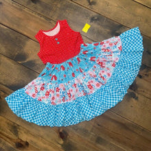 Load image into Gallery viewer, Strawberry Tiered Twirl Dress 7/8
