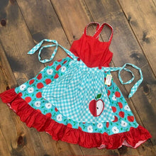 Load image into Gallery viewer, Apples Back to School Apron Dress 8
