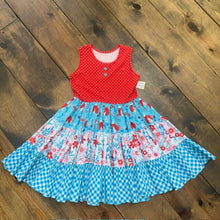 Load image into Gallery viewer, Strawberry Tiered Twirl Dress 7/8
