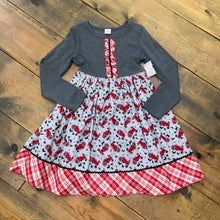 Load image into Gallery viewer, Tractor &amp; Chickens Farm Dress 7
