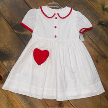 Load image into Gallery viewer, Swiss Dot Collared Heart Dress 7/8
