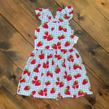 Load image into Gallery viewer, Strawberry Plaid Short Romper 10/12
