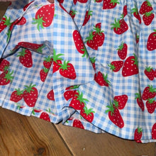 Load image into Gallery viewer, Strawberry Plaid Short Romper 10/12
