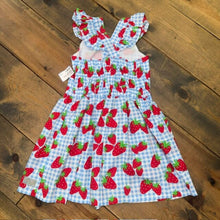 Load image into Gallery viewer, Strawberry Plaid Short Romper 10/12
