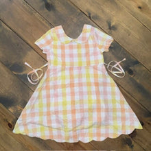 Load image into Gallery viewer, Plaid Scalloped Dress w/ Button Back 10

