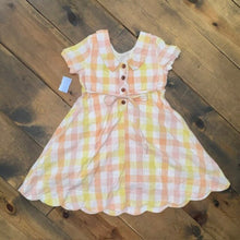 Load image into Gallery viewer, Plaid Scalloped Dress w/ Button Back 10
