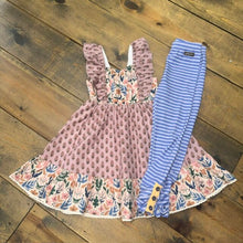 Load image into Gallery viewer, Floral Dress &amp; Stripe Leggings 6
