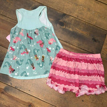 Load image into Gallery viewer, Mermaid Applique Short Outfit 6
