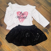 Load image into Gallery viewer, Valentine Sequin Skirt Outfit **AS IS**
