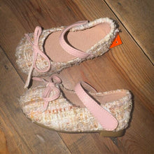 Load image into Gallery viewer, velcro tweed ballet slipper 5
