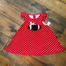 Load image into Gallery viewer, Polka Dot Football Flutter Top
