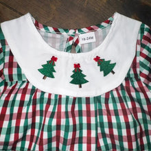 Load image into Gallery viewer, Collared Plaid Christmas Dress
