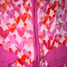 Load image into Gallery viewer, Hearts Zip Up Romper

