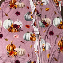 Load image into Gallery viewer, Bamboo Pumpkin Zip Up Romper
