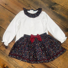 Load image into Gallery viewer, 2-PC Collared Shirt &amp; Floral Skirt Outfit
