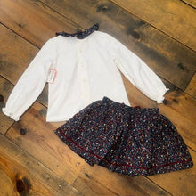 Load image into Gallery viewer, 2-PC Collared Shirt &amp; Floral Skirt Outfit
