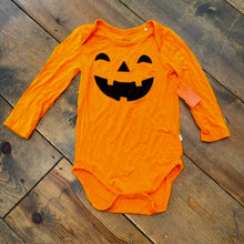 Load image into Gallery viewer, Halloween Jack-O-Lantern Bamboo Bodysuit

