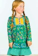 Load image into Gallery viewer, Flowers and dots ruffle dress
