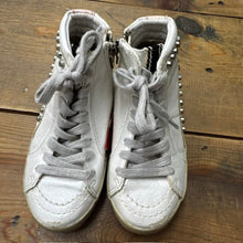 Load image into Gallery viewer, metallic sparkle high top tennis shoes 9
