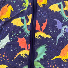 Load image into Gallery viewer, Bamboo Dragon Short Sleeper 6/12M
